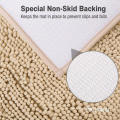 soft long pile microfiber chenille mat floor tile